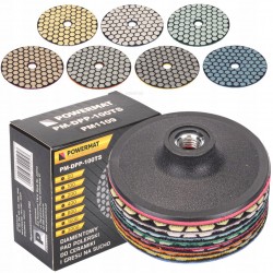 TARCZA DIAMENTOWA ZESTAW DO SZLIFOWANIA GRESU DYSK POWERMAT PM-DPP-100TS