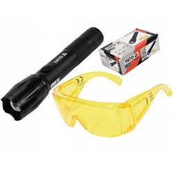 YATO LATARKA UV LED AKUMULATOROWA + OKULARY TESTER KLIMATYZACJI YT-08587