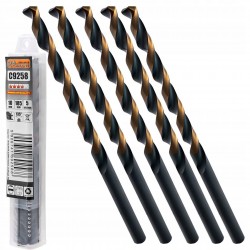 RICHMANN ZESTAW 5 SZTUK WIERTŁO DO METALU DŁUGIE 10 MM (185 MM) PROFI C9258