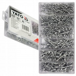 YATO NITY ZRYWALNE ALUMINIOWE ZESTAW MIX 4 ROZMIARÓW 400 SZTUK YT-36420