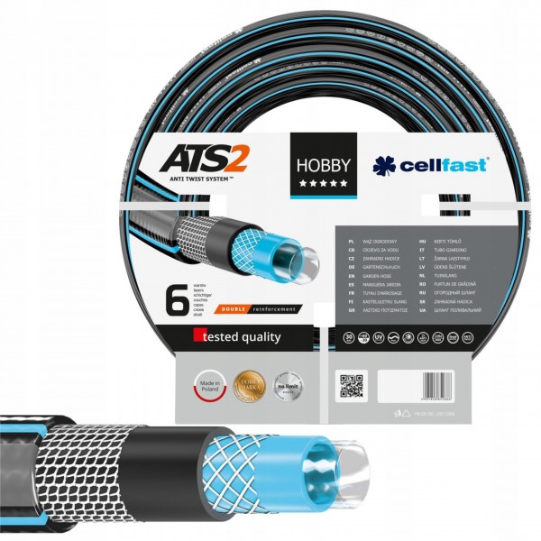 CELLFAST WĄŻ OGRODOWY 6-WARSTWOWY 30 BAR 3/4'' 25M HOBBY ATS2 16-220 POLSKI CELLFAST WĄŻ OGRODOWY 6-WARSTWOWY 30 BAR 3/4'' 25M HOBBY ATS2 16-220 POLSKI