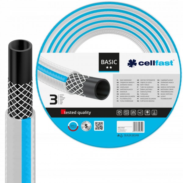 CELLFAST WĄŻ OGRODOWY BASIC 3-WARSTWOWY 3/4" 20M 25BAR 10-420 POLSKI CELLFAST WĄŻ OGRODOWY BASIC 3-WARSTWOWY 3/4" 20M 25BAR 10-420 POLSKI