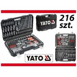 YATO KOMPLET KLUCZY ZESTAW NARZĘDZIOWY XXL 216 ELEMENTÓW KLUCZE YT-3884 1