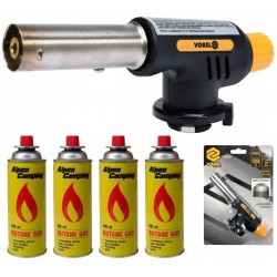 VOREL PALNIK GAZOWY LUTOWNICA GAZOWA PIEZO GAZ KARTUSZ +4 GAZY 73412 +4xGAZ