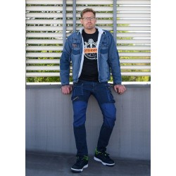 NEO SPODNIE ROBOCZE DENIM DO PASA WZMOCNIONE BAWEŁNA OXFORD XXL/56 + PASEK
