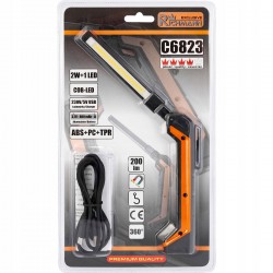RICHMANN LATARKA DŁUGOPISOWA AKUM. SKŁADANA 2W + 1W MAGNETYCZNA USB C6823