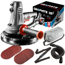 GRAPHITE SZLIFIERKA DO GIPSU ŻYRAFA 1050W 225mm SYSTEM ODPYLANIA 59G262