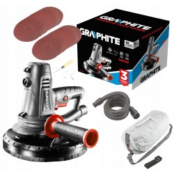 GRAPHITE SZLIFIERKA DO GIPSU 1050W TARCZA 225MM Z SYSTEMEM ODPYLANIA 58G262