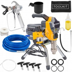 AGREGAT MALARSKI HYDRODYNAMICZNY 1300W WĄŻ 15M 4X DYSZA 230 BAR 3 L/MIN