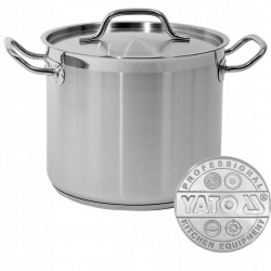 YATO GARNEK WYSOKI INDUKCJA GAZ STAL NIERDZEWNA 24X20CM 9L Z POKRYWA INOX
