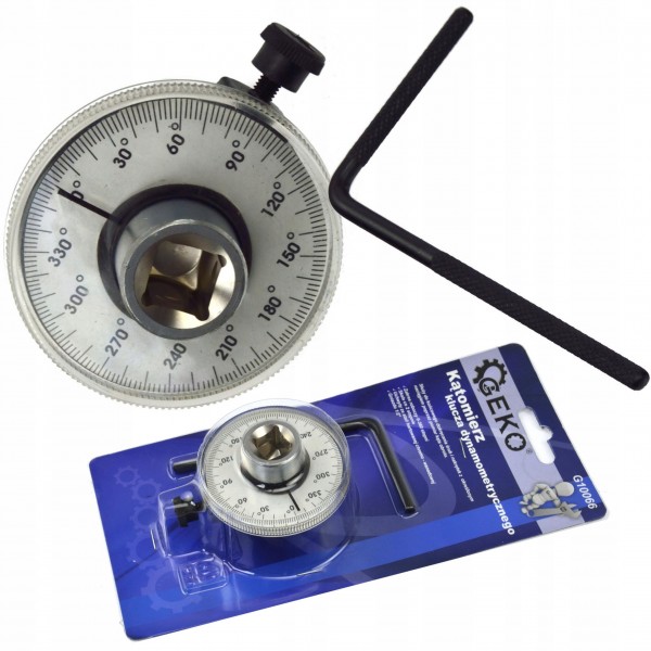 GEKO KĄTOMIERZ KLUCZA DYNAMOMETRYCZNEGO DYNAMOMETR 0-360 STOPNI G10066