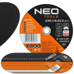 NEO ZESTAW 25EL TARCZE TNĄCE METALU 41 A46 S BF 230x22,2 INOX POLSKI 08-721