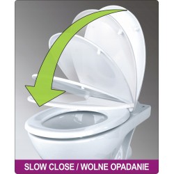 FALA DESKA DO WC WOLNOOPADAJĄCA SEDESOWA TWARDA WYPINANE ZAWIASY FALA 75470