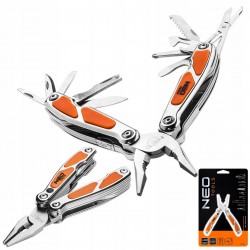 NEO MULTITOOL SCYZORYK NÓŻ SKŁADANY TURYSTYCZNY LATARKA LED 10 FUNKCJI MINI