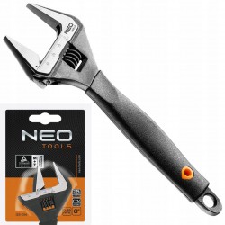 NEO KLUCZ NASTAWNY 200 MM ZAKRES SZCZĘK 0-39MM ODKUWANY ZE STALI CRV 03-014