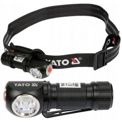 YATO LATARKA CZOŁOWA AKUMULATOROWA 2W1 350LM 6000-7000K ZASIĘG 47M