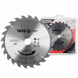 YATO TARCZA PIŁA DO DREWNA WIDIOWA 255 X 30 MM 24T WĘGLIK WOLFRAMU YT-60731