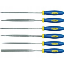 VOREL PILNIKI STALOWE DO METALU IGLAKI 140 MM, RÓŻNE RODZAJE 6 SZTUK 25351
