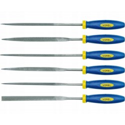 VOREL PILNIKI STALOWE DO METALU IGLAKI 140 MM, RÓŻNE RODZAJE 6 SZTUK 25351