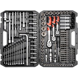 YATO ZESTAW 1/2" 1/4" 3/8" KLUCZE NASADOWE PŁASKIE BITY TORX NASADKI 128el