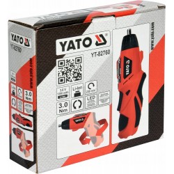 YATO WKRĘTARKA MINI AKUMULATOROWA PROSTA ŁAMANA LED USB 3,6V 1,3Ah + BITY