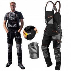 NEO SPODNIE OGRODNICZKI ROBOCZE HD SLIM NA SZELKACH OXFORD 81-248 M/50