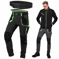 NEO SPODNIE ROBOCZE PREMIUM 4 WAY STRETCH ODBLASKI WZMACNIANE 81-290 XL/54