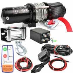 GEKO WYCIĄGARKA ELEKTRYCZNA WCIĄGARKA QUADA ŚNIEGU 12V 4500LB 2 KM 10m