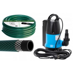 POMPA ZATAPIALNA WODY BRUDNEJ DESZCZÓWKI PŁYWAK IPK 400 IBO 400W +WĄŻ 1"10m