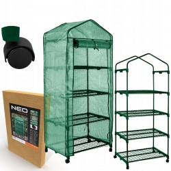NEO MINI SZKLARNIA BALKONOWA 4 POZIOMY 69x49x160cm FOLIA PE TUNEL FOLIOWY