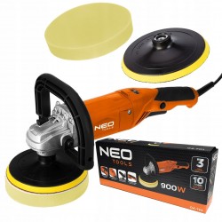 NEO POLERKA SZLIFIERKA SAMOCHODOWA MIMOŚRODOWA 900W 150mm REGULACJA KRĄŻKI
