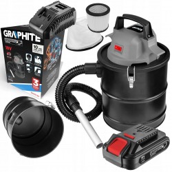 GRAPHITE ODKURZACZ POPIOŁU SEPARATOR 18V 15L +2Ah