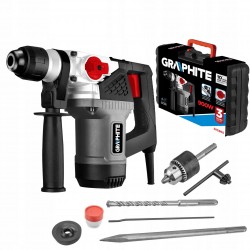GRAPHITE MŁOT UDAROWY SDS+ 900W MŁOTOWIERTARKA 4J 3 FUNKCYJNY BIJAK WALIZKA