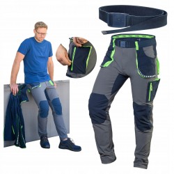 NEO SPODNIE ROBOCZE PREMIUM + PASEK 4 WAY STRETCH ODBLASKOWE 81-231 XXXL/58