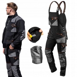 NEO SPODNIE OGRODNICZKI ROBOCZE HD SLIM NA SZELKACH OXFORD 81-248 M/50