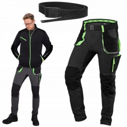 NEO SPODNIE ROBOCZE PREMIUM 4 WAY STRETCH ODBLASKI WZMACNIANE 81-290 XL/54