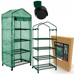 NEO MINI SZKLARNIA BALKONOWA 4 POZIOMY 69x49x160cm FOLIA PE TUNEL FOLIOWY