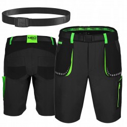 NEO KRÓTKIE SPODENKI ROBOCZE PREMIUM 4 WAY STRETCH CZARNE +PASEK 81-277 L