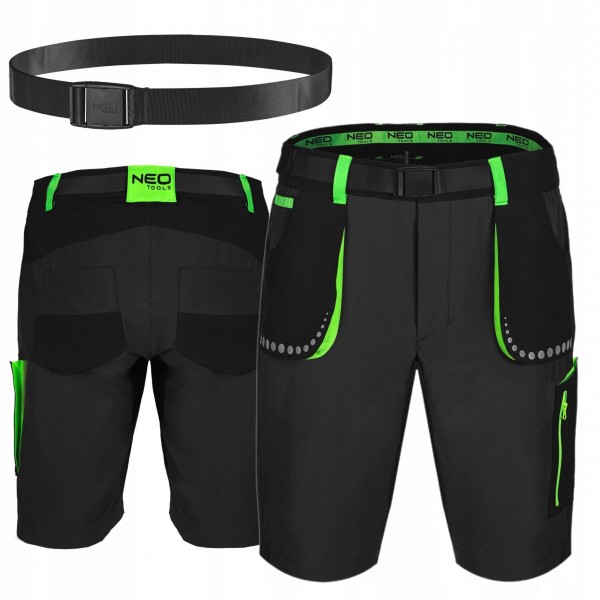 NEO KRÓTKIE SPODENKI ROBOCZE PREMIUM 4 WAY STRETCH CZARNE +PASEK 81-277 L NEO KRÓTKIE SPODENKI ROBOCZE PREMIUM 4 WAY STRETCH CZARNE +PASEK 81-277 L