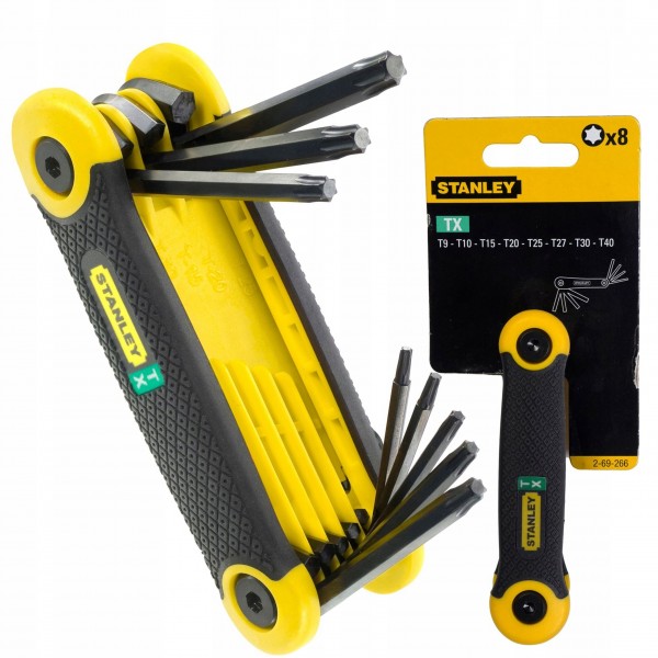 STANLEY ZESTAWY KLUCZY SKŁADANYCH TRZPIENIOWYCH 8 SZT TORX FATMAX 2-69-266 STANLEY ZESTAWY KLUCZY SKŁADANYCH TRZPIENIOWYCH 8 SZT TORX FATMAX 2-69-266
