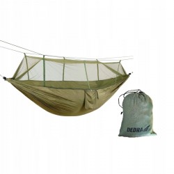 DEDRA HAMAK Z MOSKITIERĄ TURYSTYCZNY SURVIVAL 330x140cm NYLON 210T +WOREK