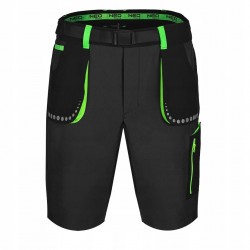NEO KRÓTKIE SPODENKI ROBOCZE PREMIUM 4 WAY STRETCH CZARNE +PASEK 81-277 XXL