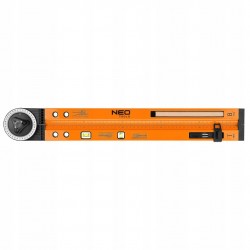 NEO KĄTOMIERZ NASTAWNY Z POZIOMICĄ 500 MM, 2 LIBELLE, OŁÓWEK 72-225