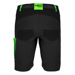 NEO KRÓTKIE SPODENKI ROBOCZE PREMIUM 4 WAY STRETCH CZARNE +PASEK 81-277 L