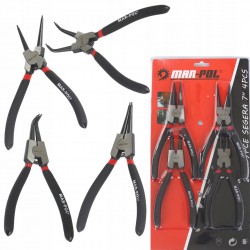 ZESTAW SZCZYPCE DO PIERŚCIENI SEGERA 7'' 180MM 4 ELEMENTY PROSTE WYGIĘTE