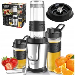 ADLER BLENDER PERSONALNY KIELICHOWY 2 BIDONY + WKŁAD CHŁODZĄCY 800W CZARNY