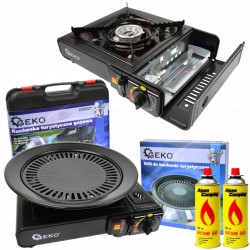 KUCHENKA GAZOWA TURYSTYCZNA SURVIVAL POLOWA GRILL KARTUSZE +2x KARTUSZE
