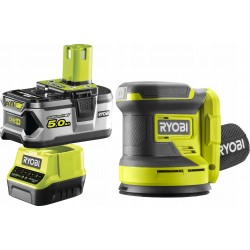 RYOBI SZLIFIERKA MIMOŚRODOWA 18V 125mm RROS18 +5Ah