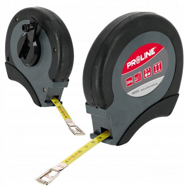 MIARA 30MX13MM TAŚMA STALOWA POKRYWA NYLON OBUDOWA ZAMKNIĘTA PROLINE 20353 MIARA 30MX13MM TAŚMA STALOWA POKRYWA NYLON OBUDOWA ZAMKNIĘTA PROLINE 20353