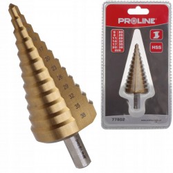 PROLINE WIERTŁO STOPNIOWE STOŻKOWE DO METALU HSS TIN 6-38mm 77802 CHOINKOWE